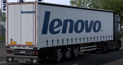 Lenovo trailer mod ETS2 (SCS box trailer) v1.0