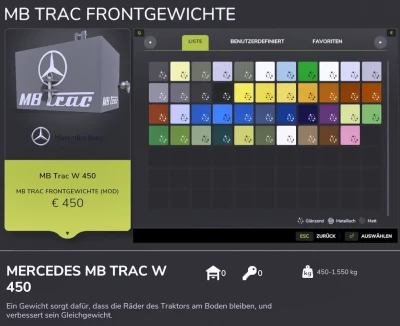 Mercedes Benz Trac Front Weights v1.0.0.0