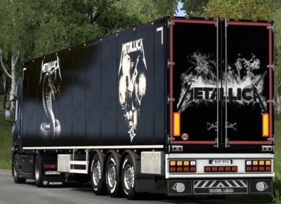 Metallica trailer mod ETS2 (SCS DryVan box trailer) v2.0