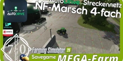 Route network for the savegame MEGA-Farm NF-Marsch 4-fach v1.1.0.0