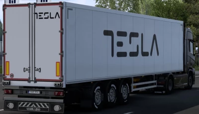 Tesla trailer mod ETS2 (SCS box trailer) v1.0