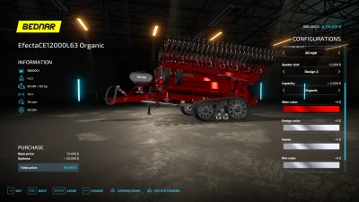 Bednar Efecta Ce 12000 L63 Organic 12m v1024 v1.0.0.0