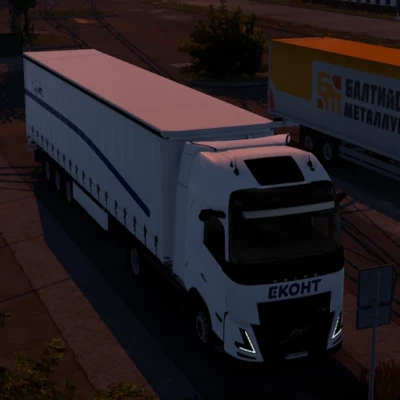 Econt Logistics Pack [Volvo FH6 Aero and Curtainsider Trailer] v1.0