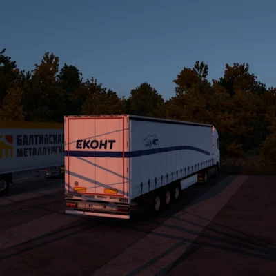 Econt Logistics Pack [Volvo FH6 Aero and Curtainsider Trailer] v1.0