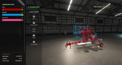 FS25 SaMASZ Z2-840 H Tedding Windrower v1.0.0.0
