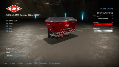 Kuhn Axis 402MF 122m 400ft Seeder v4.13.25