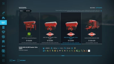 Kuhn Axis 402MF 122m 400ft Seeder v4.13.25