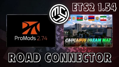 Promods + Caucasus Dream Map Road Connector v1.0