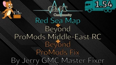 Red Sea Map + Beyond ProMods Middle-East Road Connection + Beyond ProMods Fix v0.1 1.54