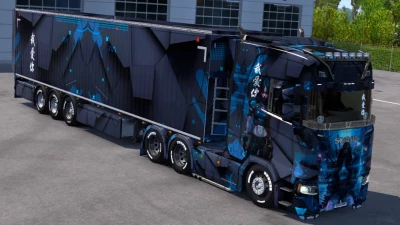 Scania S Blue Cyber Girl Skin v1.0 1.5x