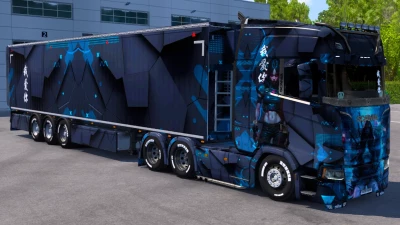 Scania S Blue Cyber Girl Skin v1.0 1.5x