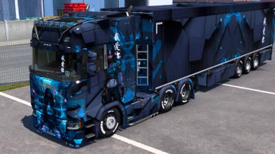 Scania S Blue Cyber Girl Skin v1.0 1.5x