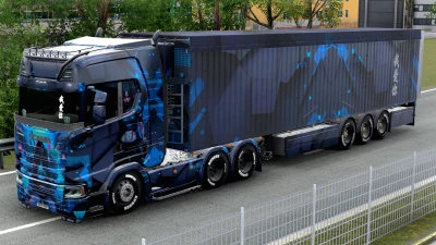 Scania S Blue Cyber Girl Skin v1.0