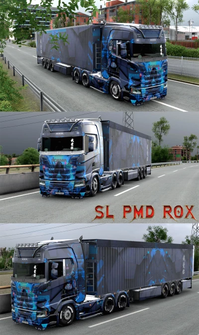 Scania S Blue Cyber Girl Skin v1.0