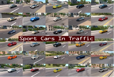 Sport Cars Traffic Pack (ATS) by TrafficManiac v12.7.7