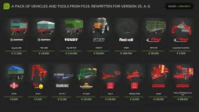 Vehicles and Tools (A-G) v1.0.0.1