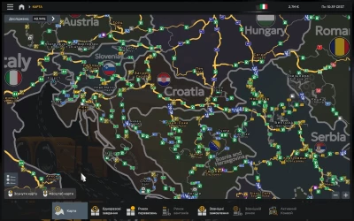 Dark ETS 2 Background Map v1.0