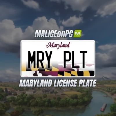 FS25 Maryland License Plate v1.0.0.0