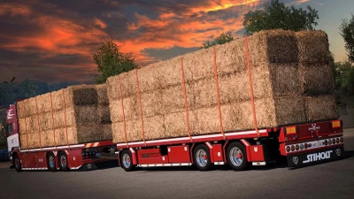 Pierrard Scania R580 V8 Tandem + Royen Trailer v1.54