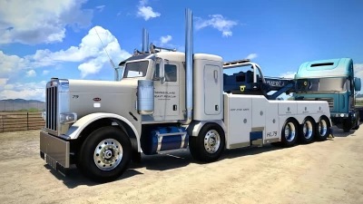 Rebuilt Blades Peterbilt 388 Wrecker + Wrecker Trailer v1.2