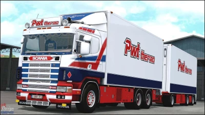 Scania 164G 580 PWT thermo + Trailer v13 1.54