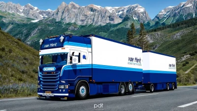 Scania R450 Van Herk + trailer v16.0