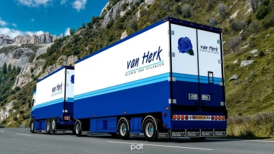 Scania R450 Van Herk + trailer v16.0