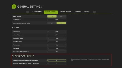 Silo Filltype Limiting v1.0.1.0