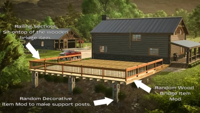 Wooden Deck Railing Section v1.0.0.0