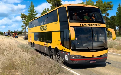 MARCOPOLO G6 1800 DD 8X2 BUS MOD FOR ETS2 1.54 and 1.55