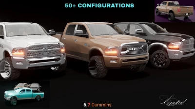 Dodge Ram 4th Gen Cummins 6.7 Laramie Legacy Pack v1.0