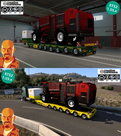 DOLL-SIEMENS SPECIAL TRANSPORT TRAILER v2.0 ETS2 1.54-1.55.x