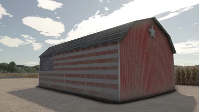 Old Barn With Flag v1.0.0.0