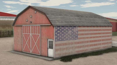 Old Barn With Flag v1.0.0.0