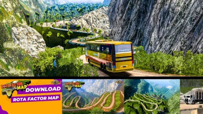 Rota Factor Map v.1.20 With New Dangerous Roads ETS2 1.55