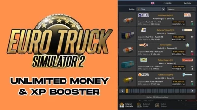 Unlimited Money & XP Booster ETS2 1.55