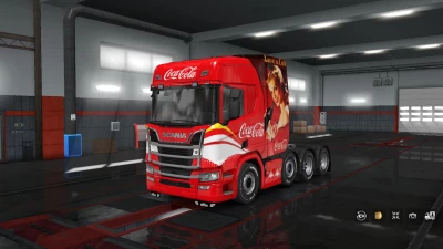 Coca cola skin for scania r & s v1.0