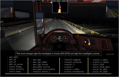 ETS2 Bright Headlights 1.56