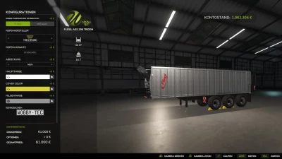FLIEGL ASS298 3-axle push-off shield trailer WobbyTec v1.0.0.1