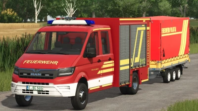 MAN TGE TSF-W Truck & Stema Trius Firefighter Trailer v1.0.0.0