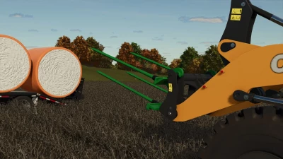 Round Cotton Module Spear For Wheel Loaders v1.0.0.0