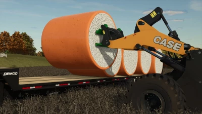 Round Cotton Module Spear For Wheel Loaders v1.0.0.0