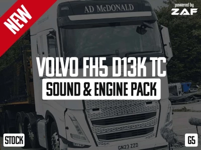 Volvo FH5 D13K500TC Sound & Engine Pack G5 v1.55