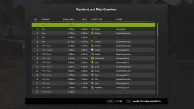 Farmland Overview v1.0.2.0