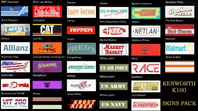 ATS KENWORTH K100 SKIN PACK v7.0