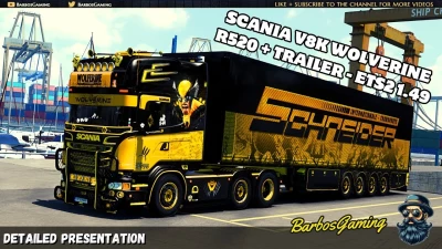 Scania V8K R520 Wolverine (+Trailer) v1.0 1.57x