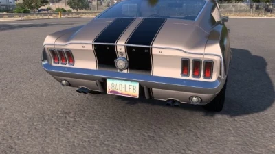 1967 Ford Mustang Classic Twin Stripe Metallic + Mask Skin v1.0