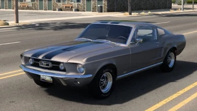 1967 Ford Mustang Classic Twin Stripe Metallic + Mask Skin v1.0