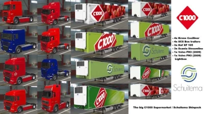 C1000 Supermarket / Schuitema Combo Skin Pack v1.0