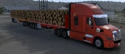 Flat Double Full Trailer with Loads of Goods v1.0